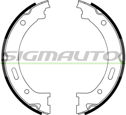 SIGMAUTO 40843 - Brake Shoe Set, parking brake autospares.lv