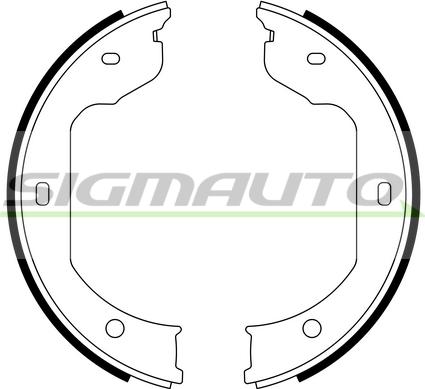 SIGMAUTO SFA081 - Brake Shoe Set, parking brake autospares.lv