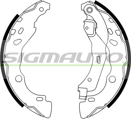 SIGMAUTO 1454 - Brake Shoe Set autospares.lv