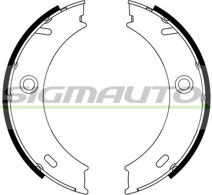 SIGMAUTO SFA307 - Brake Shoe Set, parking brake autospares.lv