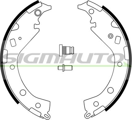 SIGMAUTO SFA954 - Brake Shoe Set autospares.lv