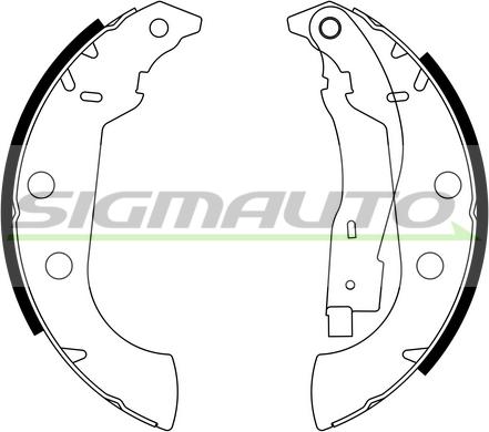 SIGMAUTO SFA107 - Brake Shoe Set autospares.lv