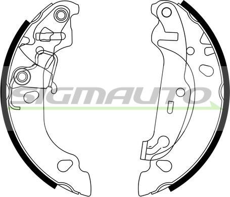 SIGMAUTO SFA242 - Brake Shoe Set autospares.lv