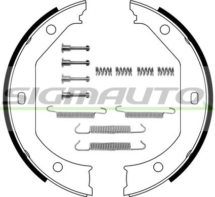 SIGMAUTO SFA080-1 - Brake Shoe Set, parking brake autospares.lv