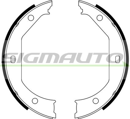 SIGMAUTO SFA080 - Brake Shoe Set, parking brake autospares.lv