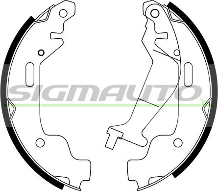 SIGMAUTO SFA357 - Brake Shoe Set autospares.lv