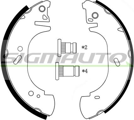 SIGMAUTO SFA233 - Brake Shoe Set autospares.lv