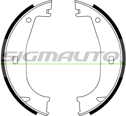 SIGMAUTO SFA078 - Brake Shoe Set, parking brake autospares.lv