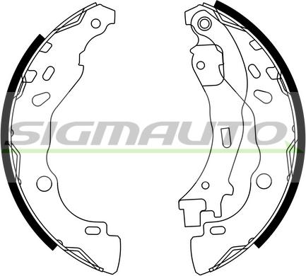 SIGMAUTO 1489 - Brake Shoe Set autospares.lv