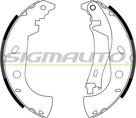 SIGMAUTO SFA181 - Brake Shoe Set autospares.lv