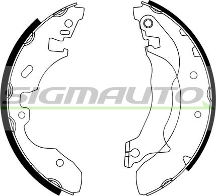 SIGMAUTO SFA237 - Brake Shoe Set autospares.lv