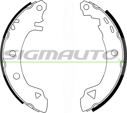 SIGMAUTO SFA418 - Brake Shoe Set autospares.lv