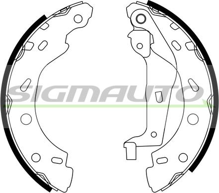 SIGMAUTO SFA308 - Brake Shoe Set autospares.lv