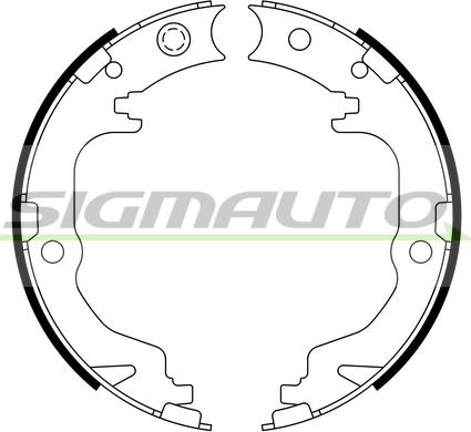 SIGMAUTO 1555 - Brake Shoe Set, parking brake autospares.lv