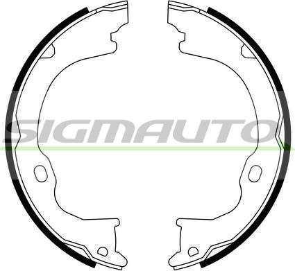 SIGMAUTO SFD941 - Brake Shoe Set, parking brake autospares.lv