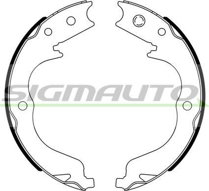 SIGMAUTO SFA109 - Brake Shoe Set, parking brake autospares.lv