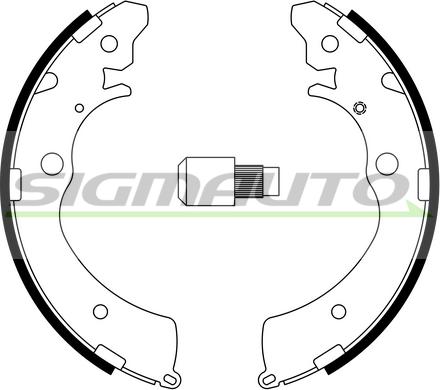 SIGMAUTO SFA706 - Brake Shoe Set autospares.lv