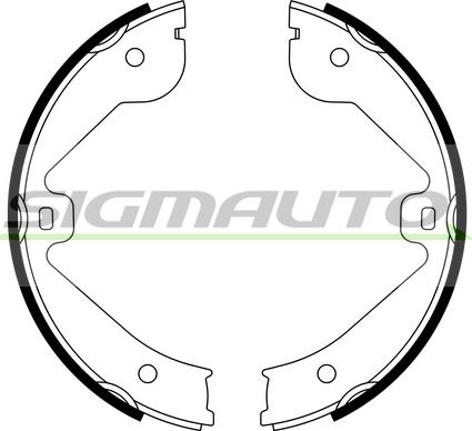 SIGMAUTO SFA314 - Brake Shoe Set, parking brake autospares.lv