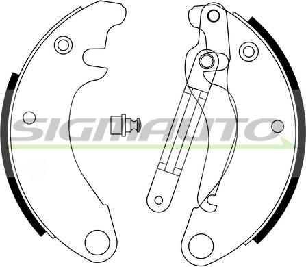 SIGMAUTO SFA091 - Brake Shoe Set autospares.lv