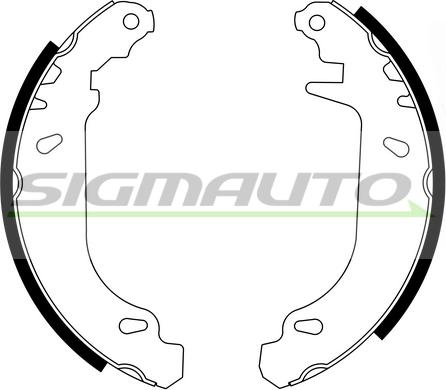 SIGMAUTO SFA415 - Brake Shoe Set autospares.lv