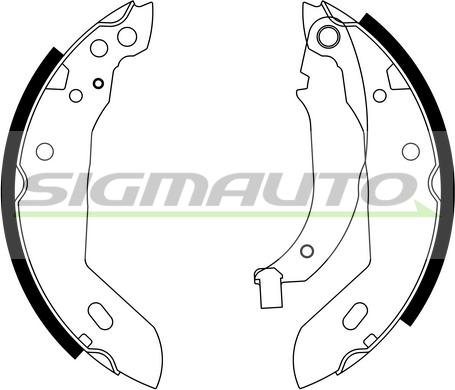 SIGMAUTO SFA411 - Brake Shoe Set autospares.lv