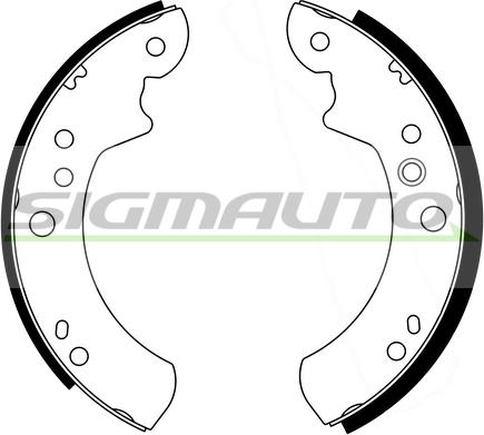 SIGMAUTO SFA220-1 - Brake Shoe Set autospares.lv