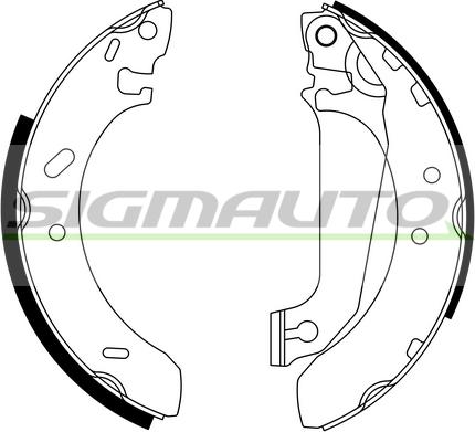 SIGMAUTO SFA227 - Brake Shoe Set autospares.lv