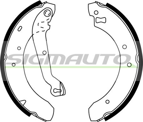 SIGMAUTO SFA222 - Brake Shoe Set autospares.lv