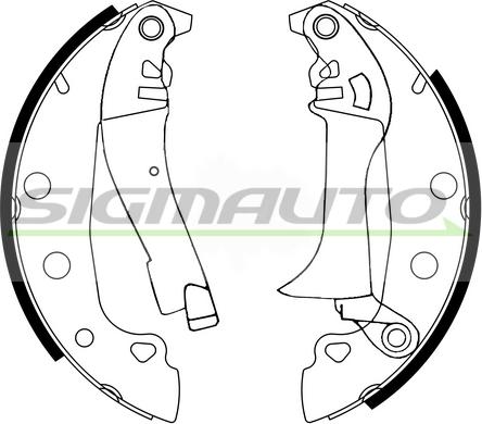 SIGMAUTO SFA150 - Brake Shoe Set autospares.lv