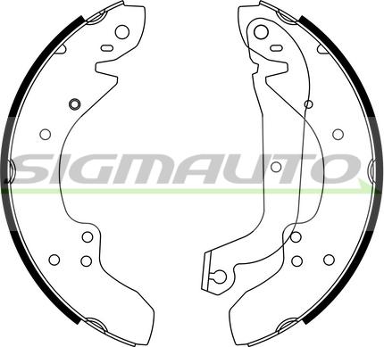 SIGMAUTO SFA210 - Brake Shoe Set autospares.lv