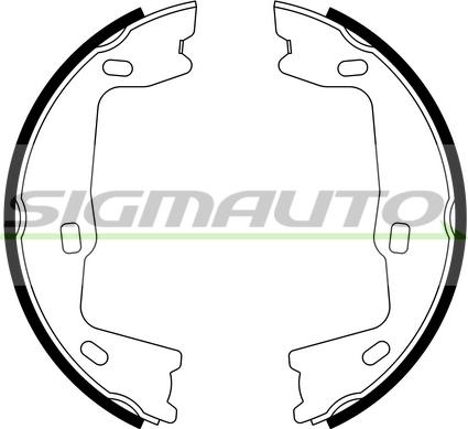 SIGMAUTO SFA349 - Brake Shoe Set, parking brake autospares.lv