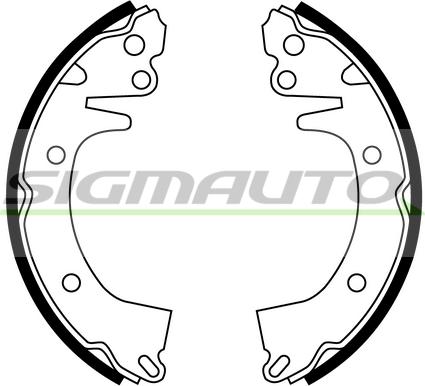 SIGMAUTO SFA732 - Brake Shoe Set autospares.lv