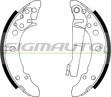 SIGMAUTO SFA016 - Brake Shoe Set autospares.lv