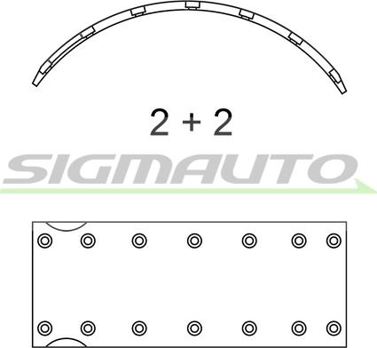 SIGMAUTO SFA994 - Brake Shoe Set autospares.lv