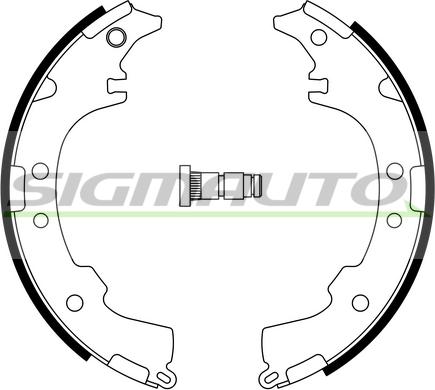 SIGMAUTO 2953 - Brake Shoe Set autospares.lv