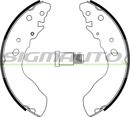 SIGMAUTO SFA915 - Brake Shoe Set autospares.lv