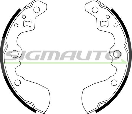 SIGMAUTO SFA911 - Brake Shoe Set autospares.lv