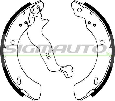 SIGMAUTO SFA922 - Brake Shoe Set autospares.lv