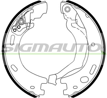 SIGMAUTO SFA440 - Brake Shoe Set, parking brake autospares.lv