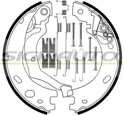 SIGMAUTO SFA441-1 - Brake Shoe Set, parking brake autospares.lv