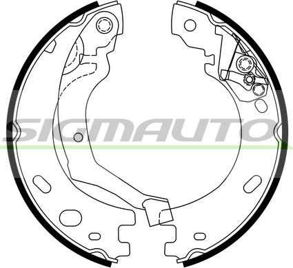 SIGMAUTO SFA441 - Brake Shoe Set, parking brake autospares.lv