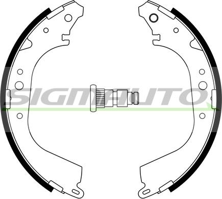 SIGMAUTO SFA555A - Brake Shoe Set autospares.lv