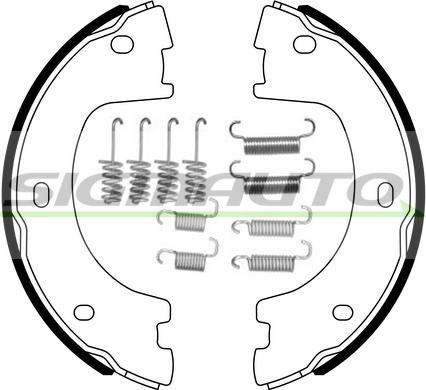 SIGMAUTO SFA560-1 - Brake Shoe Set, parking brake autospares.lv