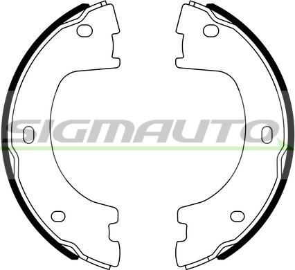 SIGMAUTO SFA560 - Brake Shoe Set, parking brake autospares.lv