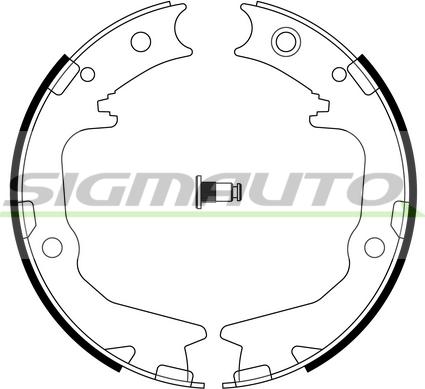 SIGMAUTO SFA826 - Brake Shoe Set, parking brake autospares.lv