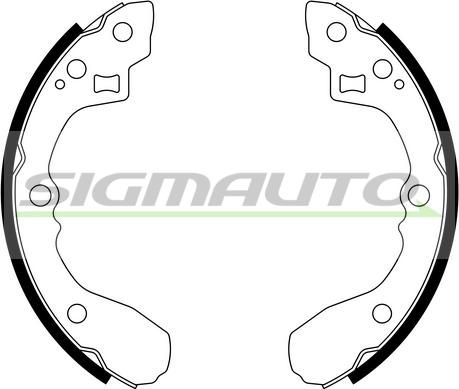 SIGMAUTO SFA760 - Brake Shoe Set autospares.lv