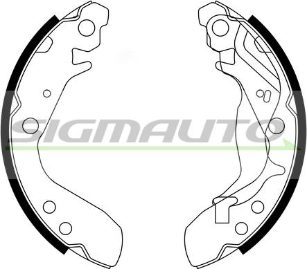 SIGMAUTO SFA712 - Brake Shoe Set autospares.lv