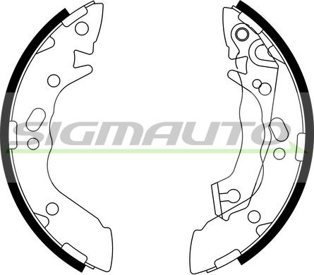 SIGMAUTO SFA739 - Brake Shoe Set autospares.lv