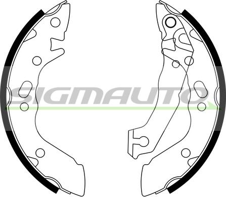 SIGMAUTO SFA736 - Brake Shoe Set autospares.lv