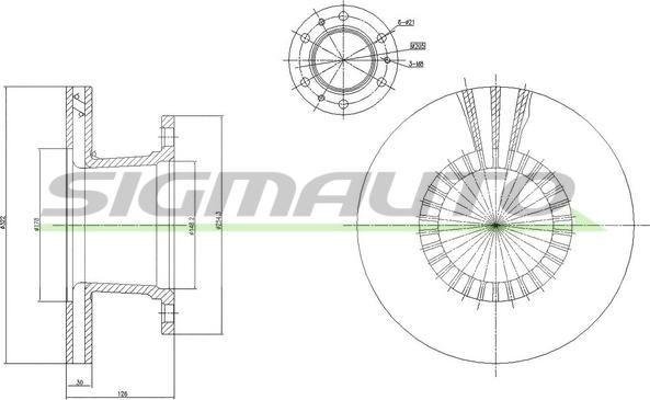 SIGMAUTO DB0112V - Brake Disc autospares.lv